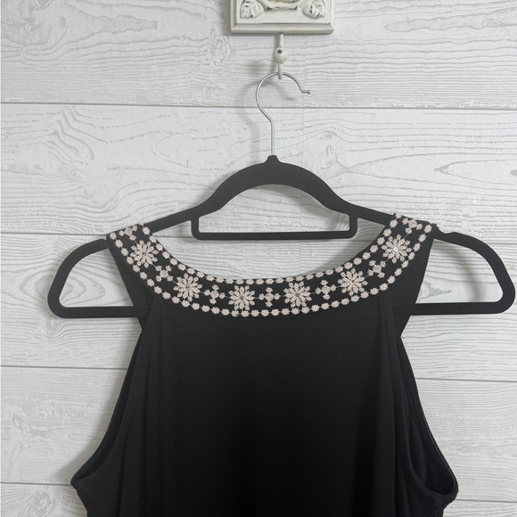 INC Women’s Black Cotton Embroidered Sleeveless Dress. Size M - Picture 5 of 8